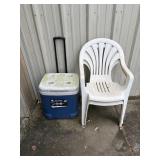 Plastic Chairs & Cooler