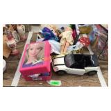 Barbie & case, car, dolls