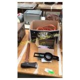 Ax, electric cord, tools