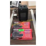 Pyramid speakers , small heater