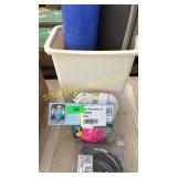 Trash bin, knee pads, misc