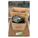 Assorted cords & phone cases, cisco router &