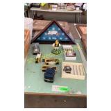 Pen set, cuff links, golf balls