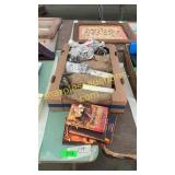 Smurf character glasses, books