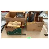 Toy tank & cars, army men, assorted household