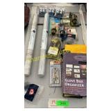 Peel n stick wallpaper, glove box organizer &