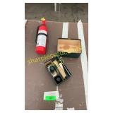 Fire extinguisher, vintage hand stamp