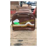 Bowling ball with bowling shoes and bag