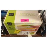 Plas glas 42 pc food container set