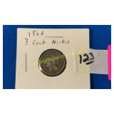1868 3 cent Nickel