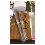 Curtain rods, door mat