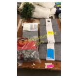 Twin Sheet set, curtains, storage bins