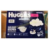 Huggies overnites- size 5, 58 ct