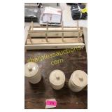 Ceramic jar set, hooks rails