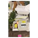 Fake plants, curtain, organizers, misc home