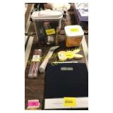 Tupperware, storage bin, candles