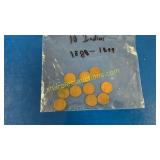10 1880-1899 Indian pennies