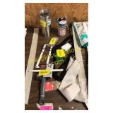 Water bottles, shower squeegee, misc home