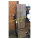 Wood shelf, curtain rods