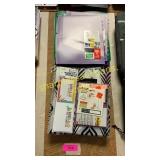 Folders, binder, school supplies