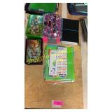 Pencil boxes, notebooks, folders