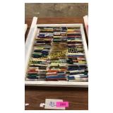 Pens in large tray