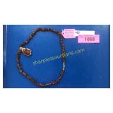 .925 pendant & necklace w/ garnet colored stones