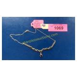 .925 necklace w/ black stones