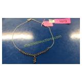 .925  necklace w/ tan stones