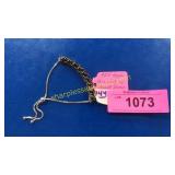 .925 toggle bracelet w/ black stones