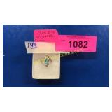 .925 ring w/ light blue stone