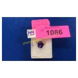 .925 ring w/ purple stone