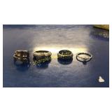 4 sterling rings
