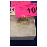 .925 ring w/ pink stone