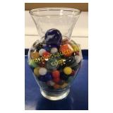 Vase of marbles - large and small size