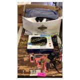 Action Tec wireless Router, blow up mattress, misc