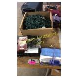 Christmas lights, VHS player, smile motion player