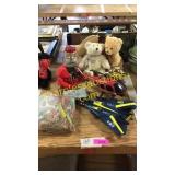 Stuffed bears, tinker toys, knickknacks, misc