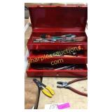 Tool box with assorted tools