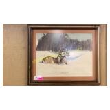 Signed/numbered R. Dorman deer print