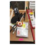 Metal detector, curtain, light hanging kit