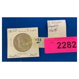 1 Silver Franklin half dollar