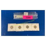 1942,43,45 silver mercury dimes