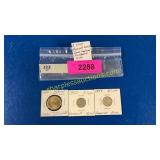 2 silver Roosevelt dimes, Madison pres. dollar