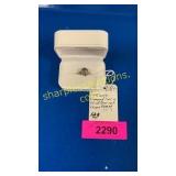 10kt tanzanite diamond/pear cut stones - sz 7