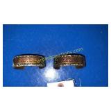 2 copper inspirational phrase bracelets