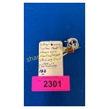 Sterling/chalcedony stone ring- sz 7