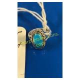 Sterling/hand cut stone ring