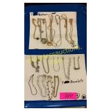 7 Necklaces, 9 bracelets