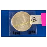 1921 Morgan dollar coin UNC